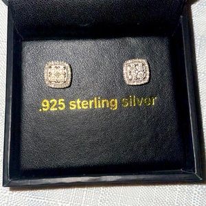 Sterling silver diamond earrings!